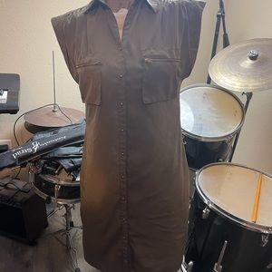 Express vintage olive green/brownish military style